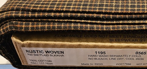 Homespun fabric cotton - fabric, brown