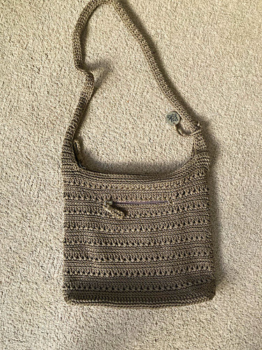 The sak brown crochet accent - brown,
