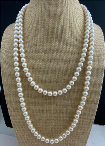 Vintage 8mm faux pearl beaded - vintage,