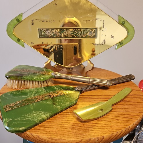 Vintage green art deco - art,
