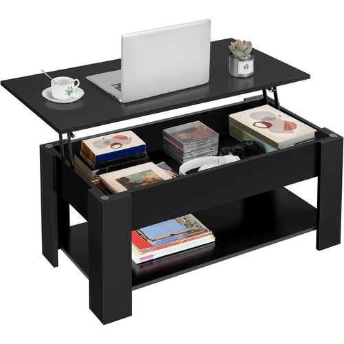 Black lift top - black, table