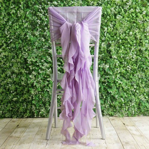 Lavender premium curly chiffon - curly,