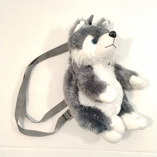 Plush wolf backpack mini - wolf,