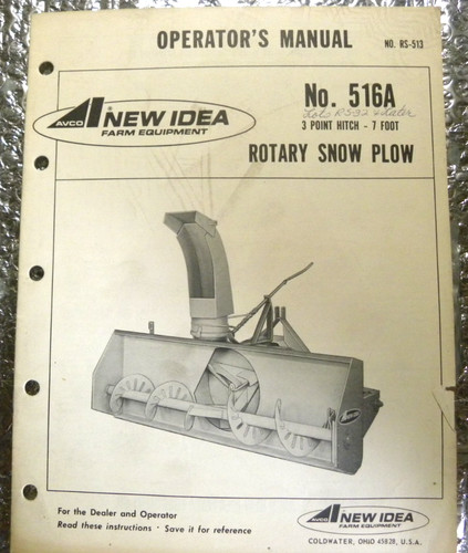 Avco new idea - idea, operator's