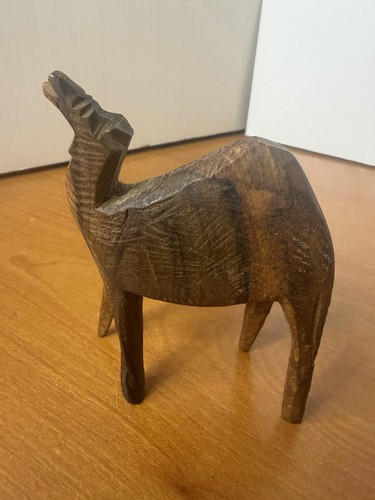 Hand carved wooden camel - wooden,