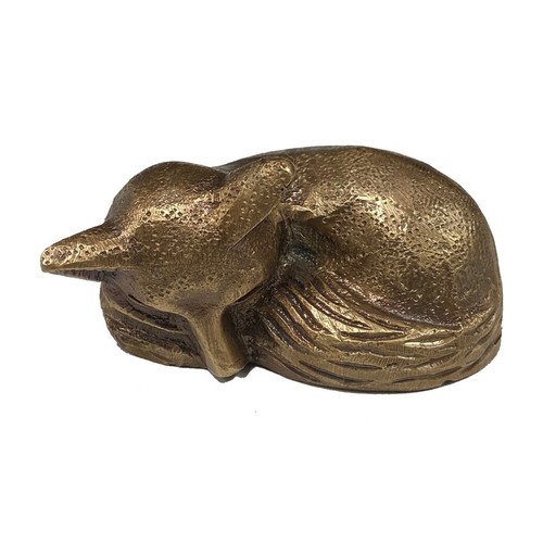 Brass fox2 antiqued - brass, fox2-1/2"