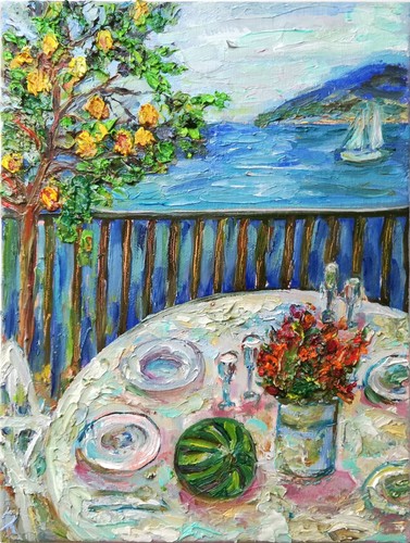 Original oil painting italy - original,