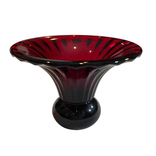 Vtg ruby red ribbed - red,