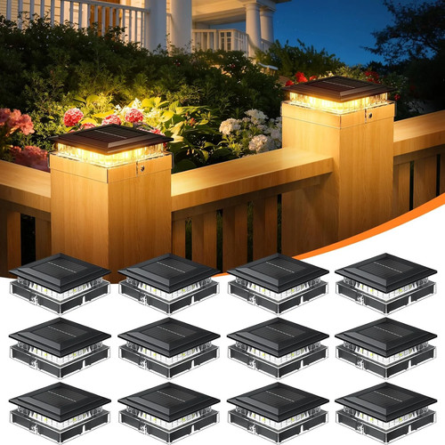 Pack solar post cap light - post,
