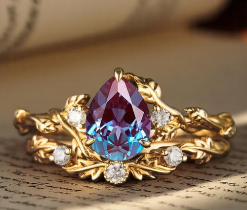 Vintage pear alexandrite - vintage,
