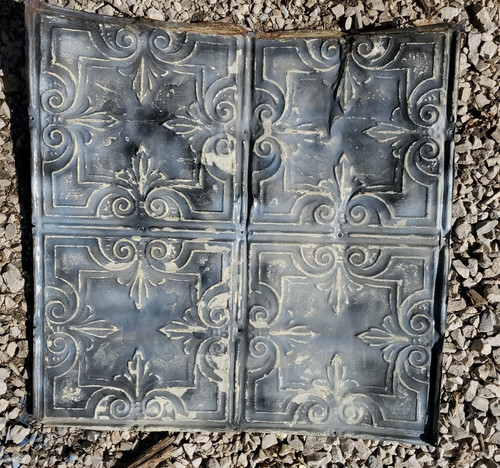 Antique metal tin - antique, tile