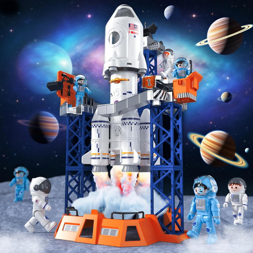 Kids space rocket toy with - space,