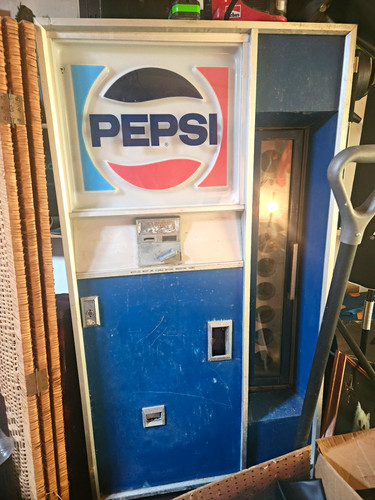 Pepsi soda vending machine - soda,
