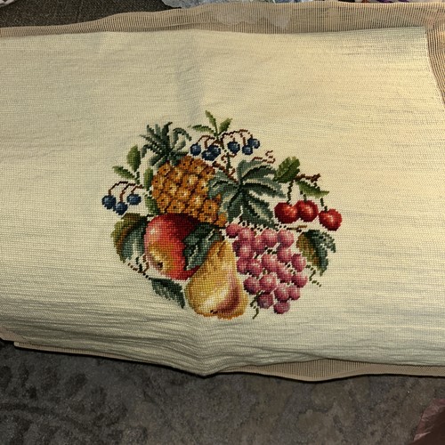 Needlepoint canvas completed - canvas,