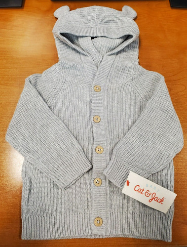 Cat jack knit sweater - cat, infant