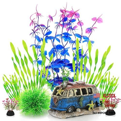 Purple aquarium tank plants - purple,