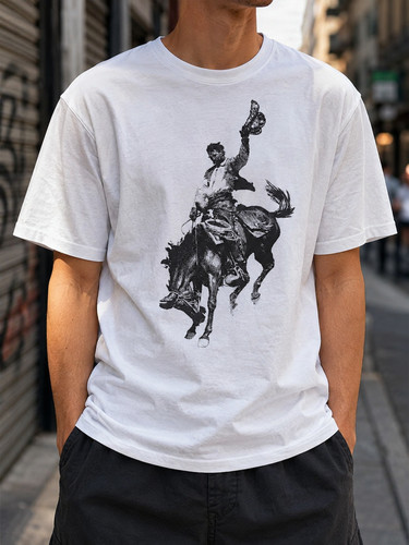 Cowboy bronco rider - cowboy, western