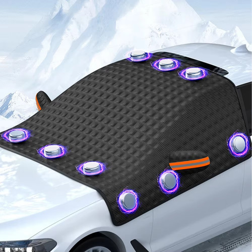 Magnetic winter car window - winter,