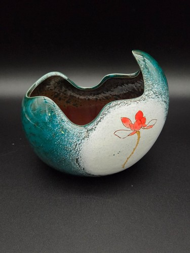 Ceramic hand painted lotus - ceramic,