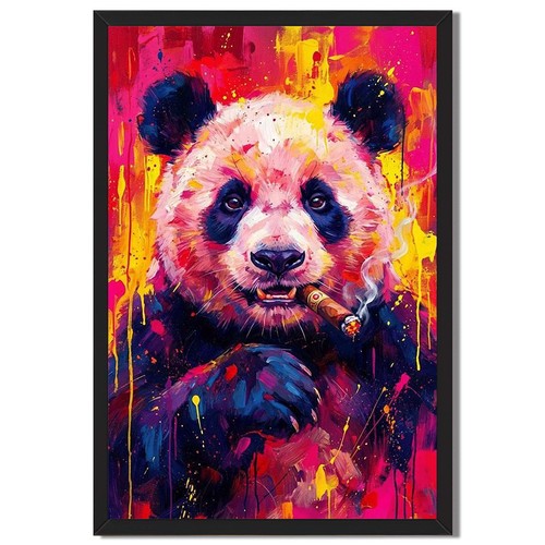 Colorful panda wall art - colorful, canvas