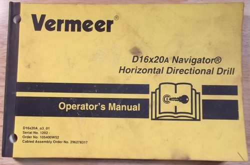 Vermeer d16x20a navaigator - vermeer,