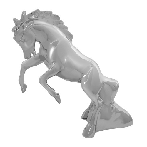 Chrome fighting stallion hood - chrome,