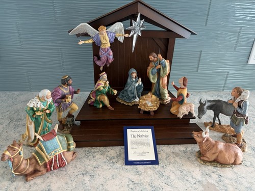 1989 franklin mint nativity - mint,