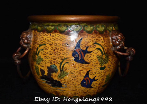 Marked cloisonne enamel bronze - marked,