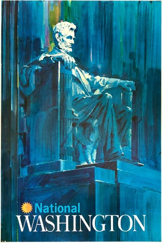 Lincoln memorial art poster - lincoln,