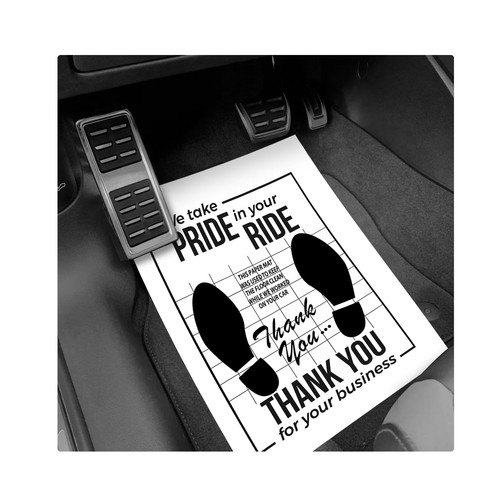 Pcs car paper floor mats - 50,