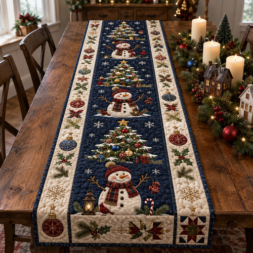 Christmas snowman quilted - christmas,