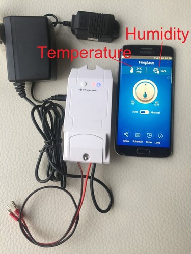 Wifi gas fireplace - fireplace, thermostat