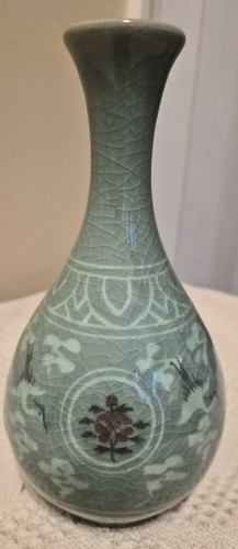 Vintage korean celadon - korean, vase