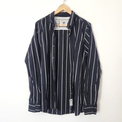 Y2k striped button down - down, shirt