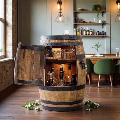 Whiskey barrel pub table top - pub,