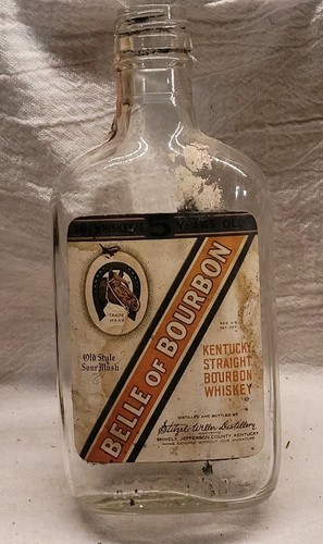 Vintage empty belle bourbon - empty,