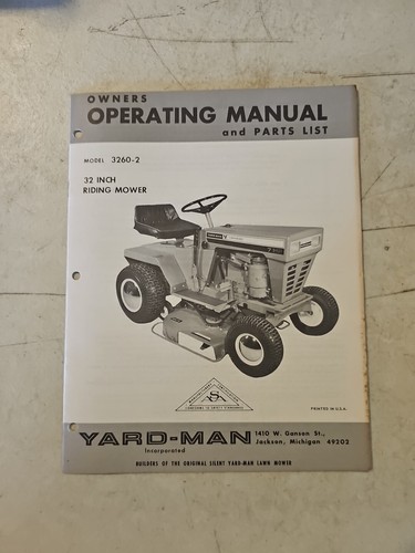 Vintage yard man operating - yard,