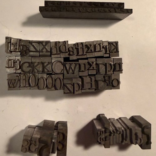 Vintage metal letterpress - letterpress, type