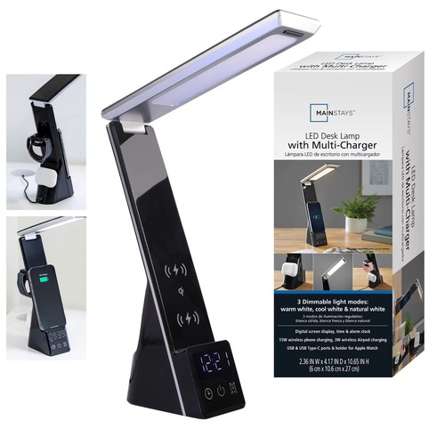 Led dimmable desk - desk, w/alarm
