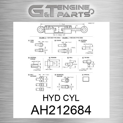 Ah212684 hyd cyl fits - ah212684,