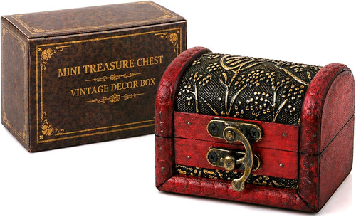 Small wooden treasure chest - small,