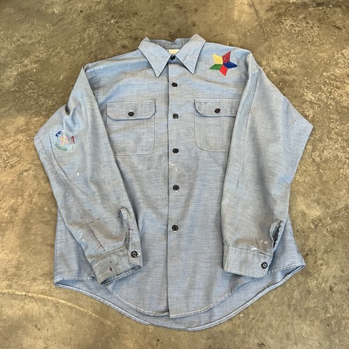 Vintage 70s chambray - , thrashed