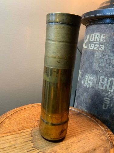 Trench art brass shell casing - trench,
