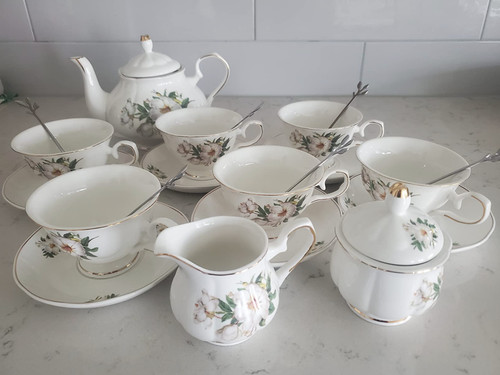 English porcelain tea set - english,