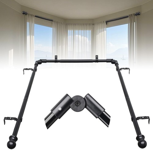 Bay window curtain rods - bay, heavy