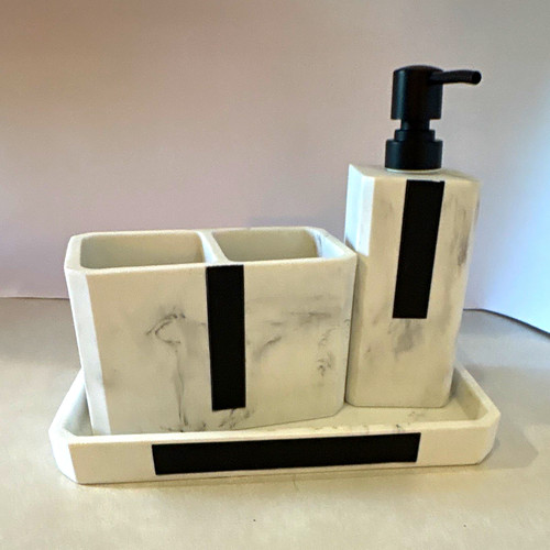 Bathroom modern marble look - bathroom,