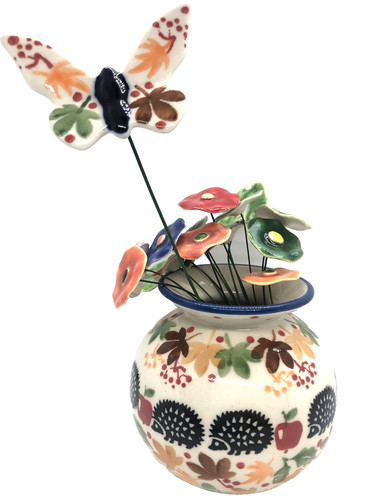 Polish pottery vase - vase, &