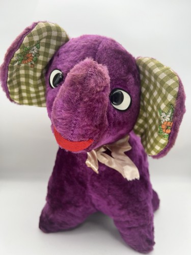 Vintage purple check plush - purple,