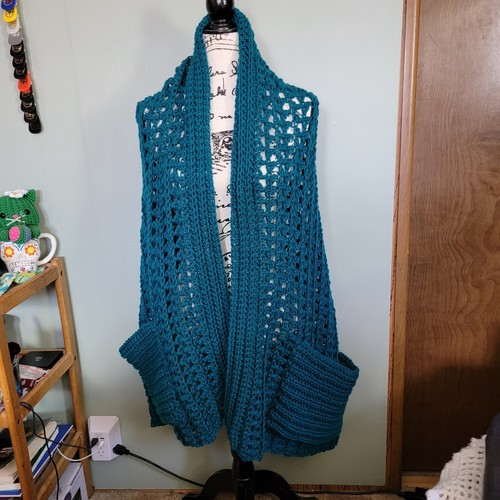 Pocket shawl handmade lap - shawl,