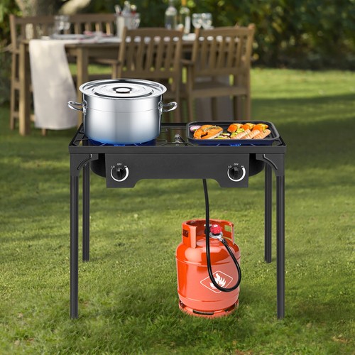 Outdoor double stove propane - stove,